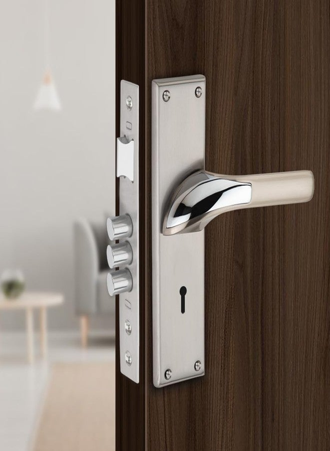 Link Bould Mortise Lock |for Main & Internal Door in Residential & Commercial Spaces | 8 Inches Heavy Duty Handle Set with Both Side Key Access, 3 Keys,6 Lever Lock Body |SS Finish|2 Years Warranty - Image 1